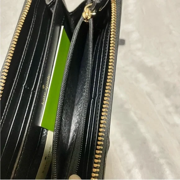 Kate Spade wallet story book sequin meow leopard nwot incl dust bag - Picture 4 of 7